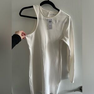 Abercrombie & Fitch Cream White One Long Sleeve Dresss Medium NWT size M tall